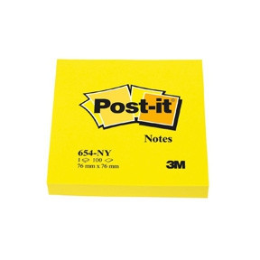 BildePost-it Klistrelapper 76x76 neon gul