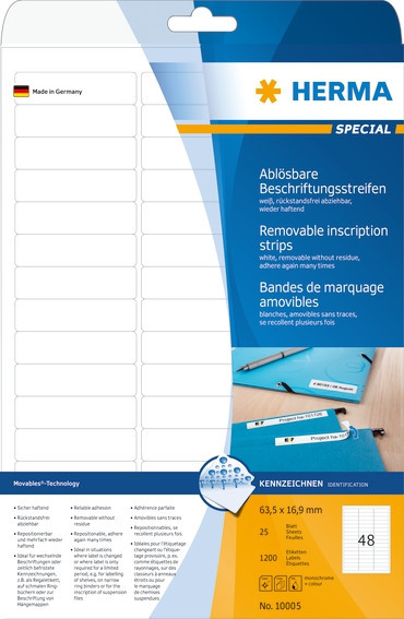 BildeHerma Etiketter Movables 63,5x16,9 (25)