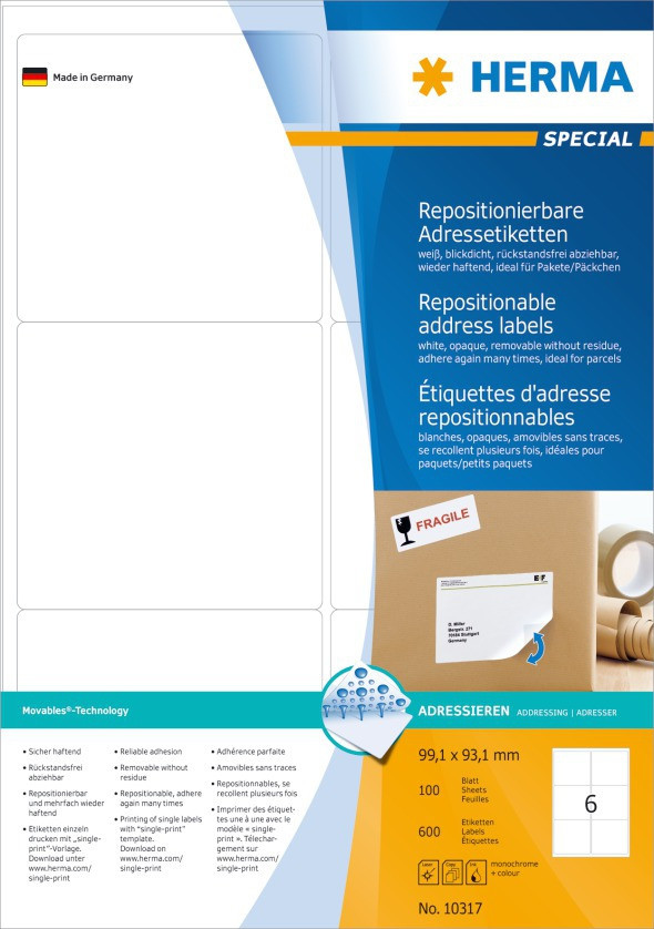 BildeHerma Etiketter Movables 99,1x93,1 (100)