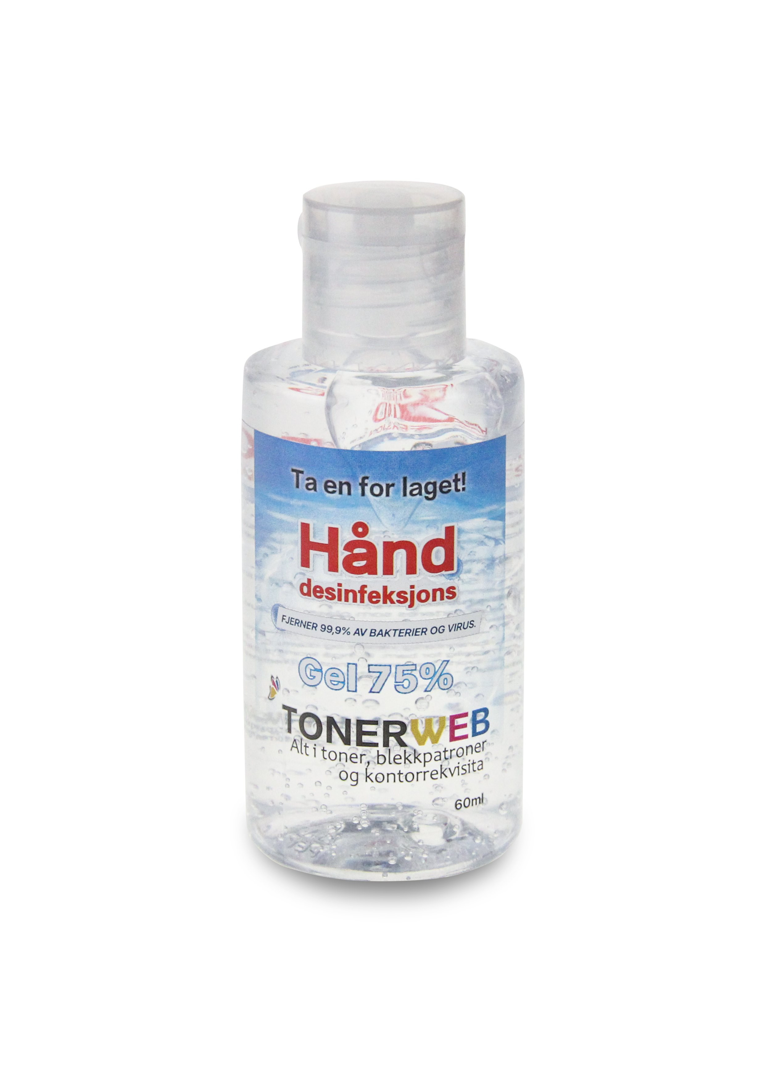 Hånddesinfeksjon 75% GEL 60ml. - På lager