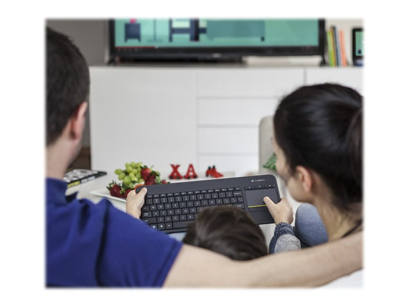 LOGI K400 Touch Keyboard Plus Black (UK)