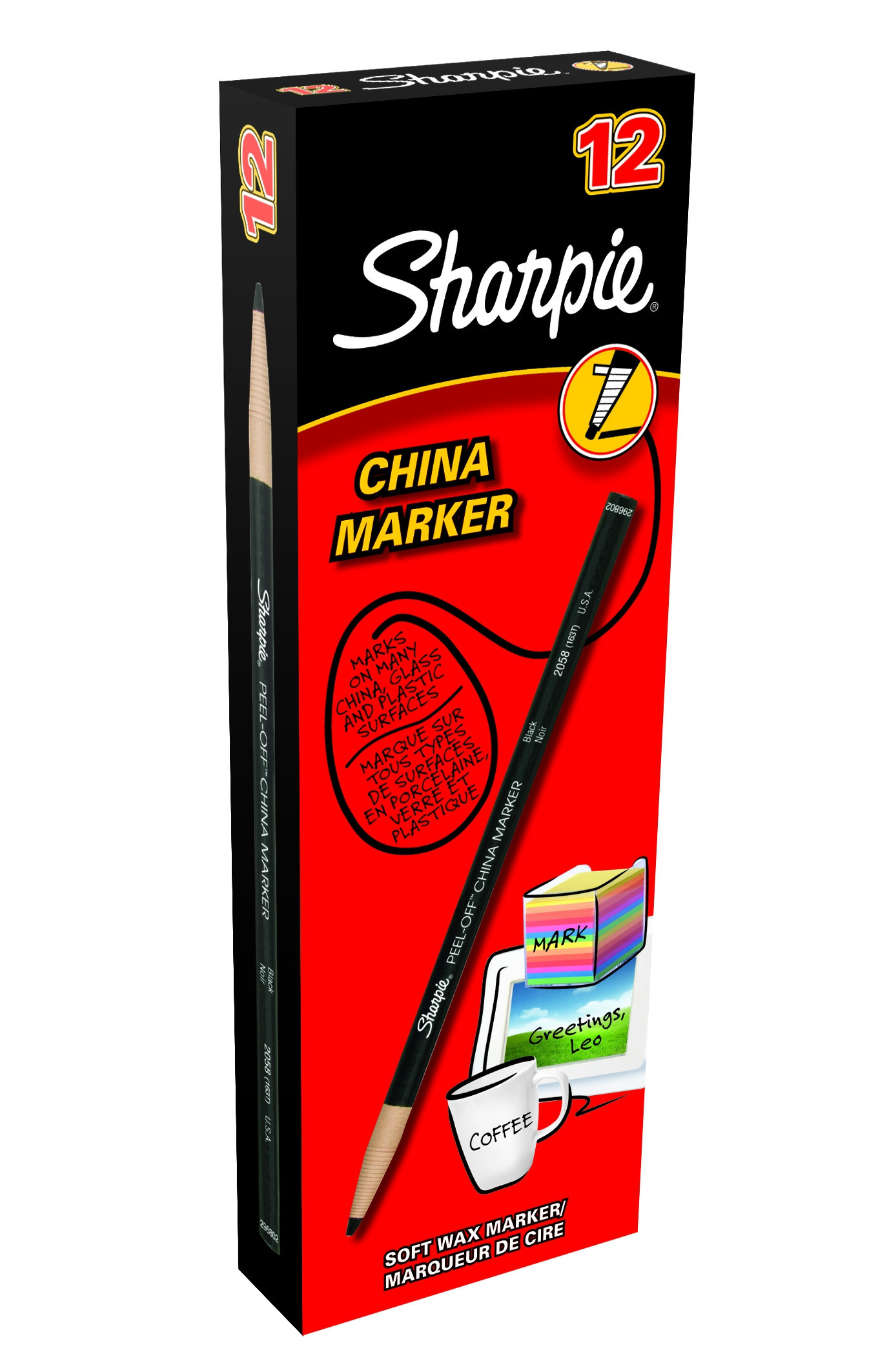 Marker Sharpie China 2,0mm sort