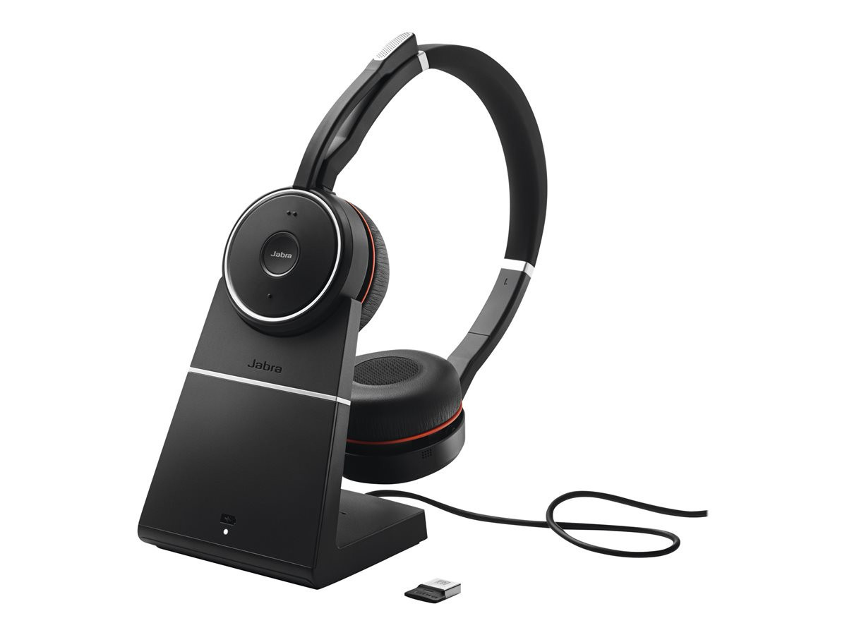 Jabra Evolve 75 USB Headset, Sort (Duo)