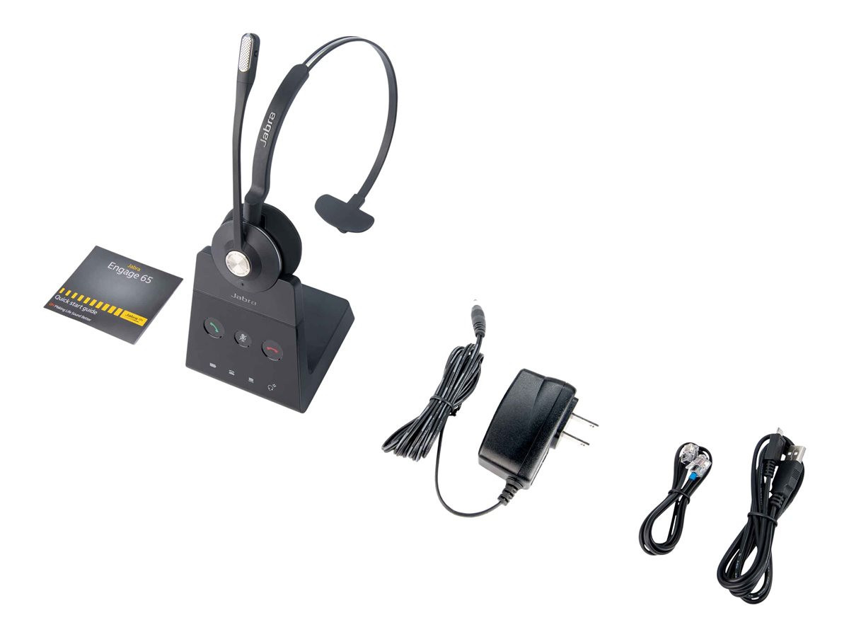 Jabra Engage 65 USB Headset, Black (Mono)