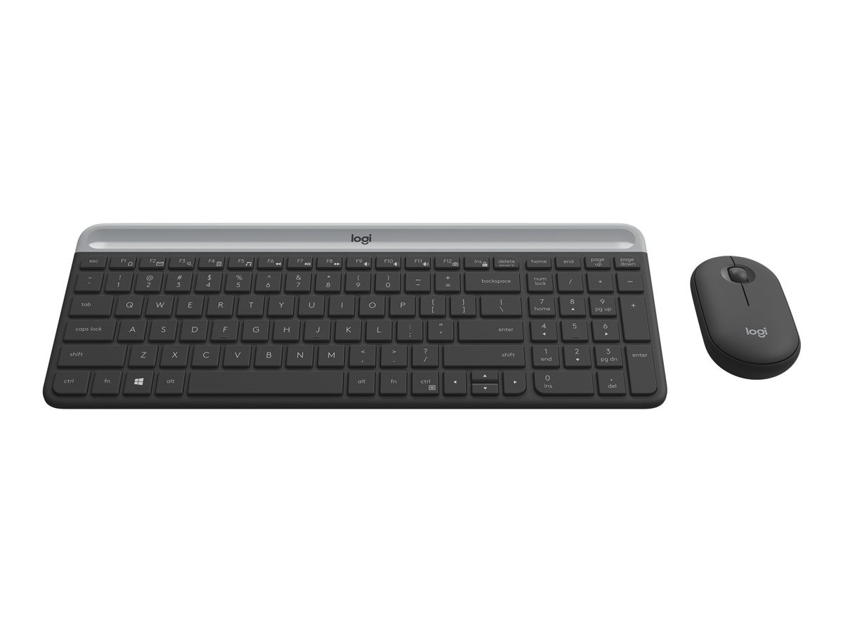 BildeMK470 Slim Wireless Desktop Set, Graphite (Nordic)