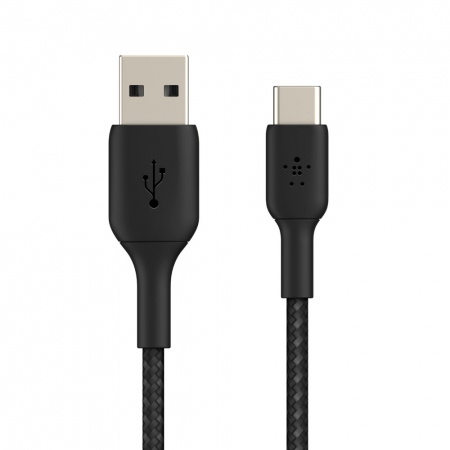 BOOST CHARGE USB-A to USB-C Cable Braided, Black (2m)