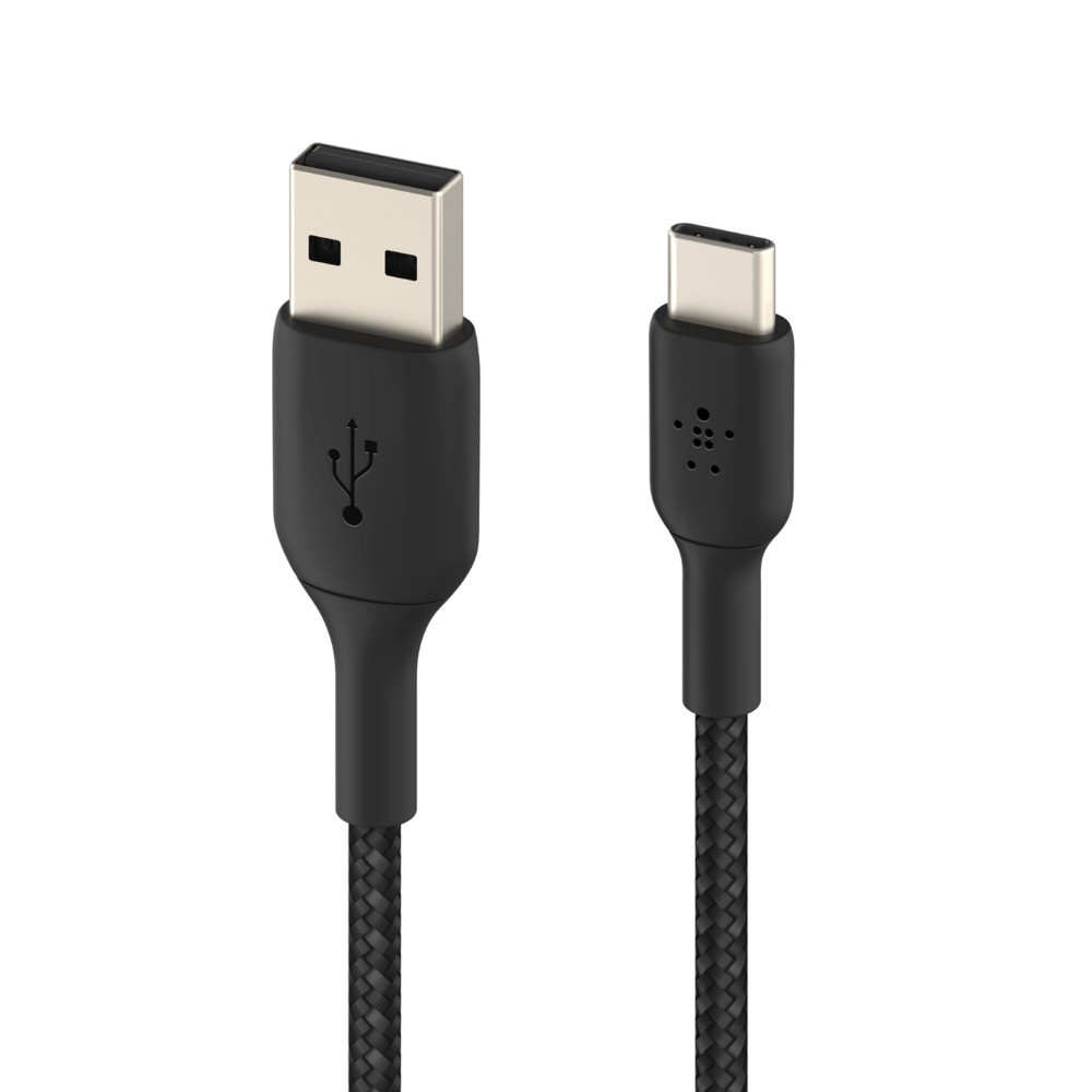 BOOST CHARGE USB-A to USB-C Cable Braided, Black (2m)