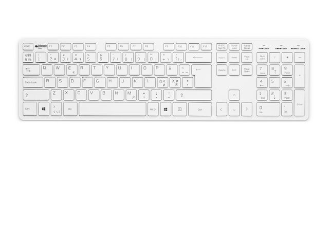Tastatur Jobmate Slim Hvit Slim tastatur, hvit | Ergospace