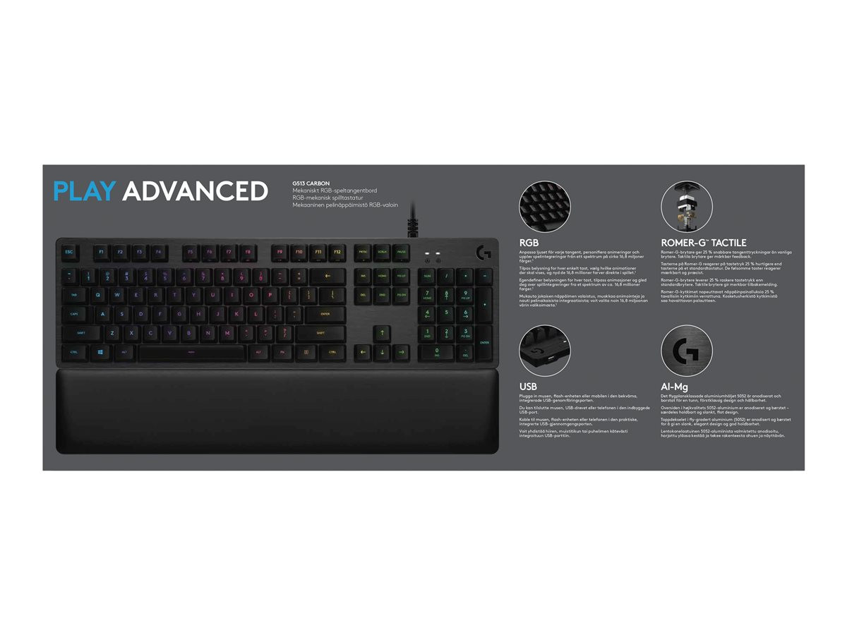 G513 RGB Mech Gaming Keyboard GX Brown (Nordic)