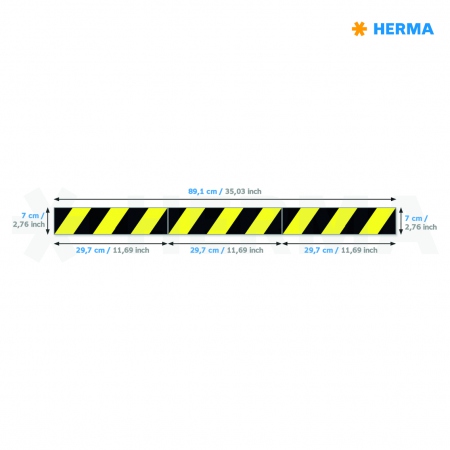 HERMA Etikett &quot;Gulv markering&quot; sort/gul (5)