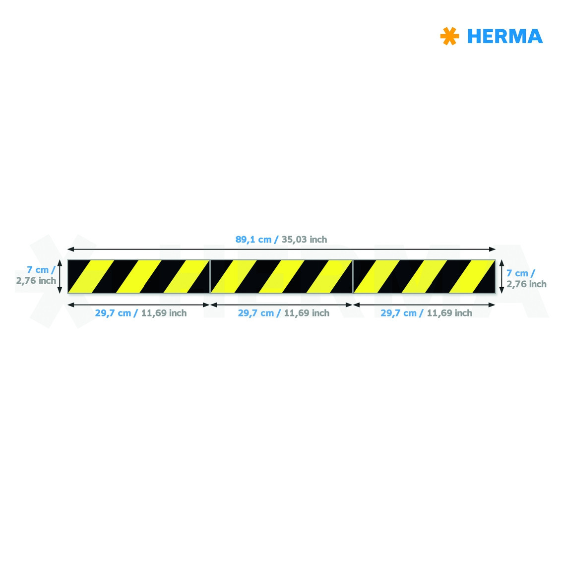 HERMA Etikett "Gulv markering" sort/gul (5)
