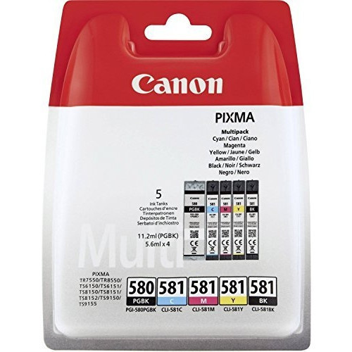 BildeCanon Blekkpatron Sort Sort Cyan Magenta Gul PGI-580