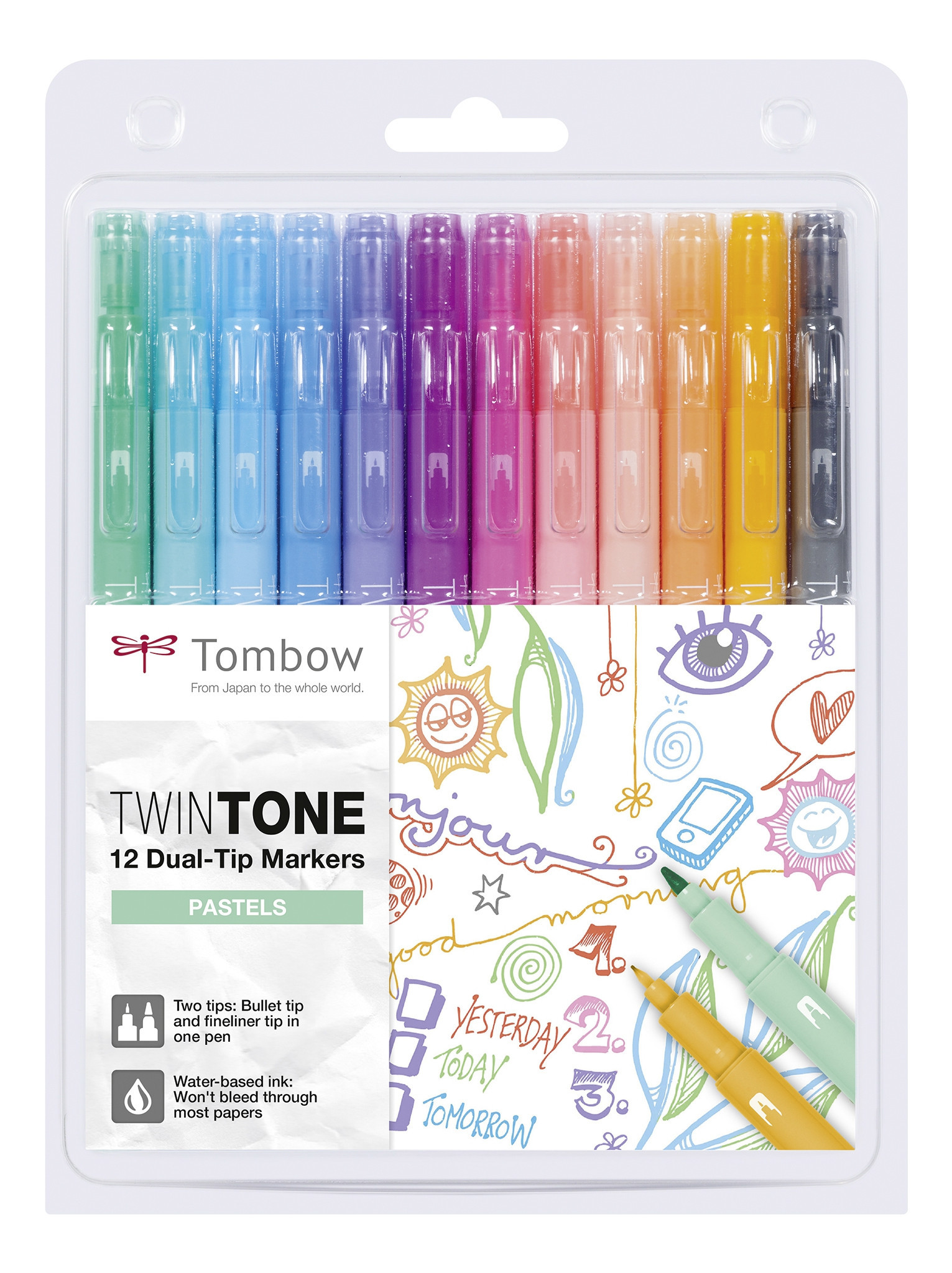 BildeMarker Tombow TwinTone pastel 0.3/0.8 (12)