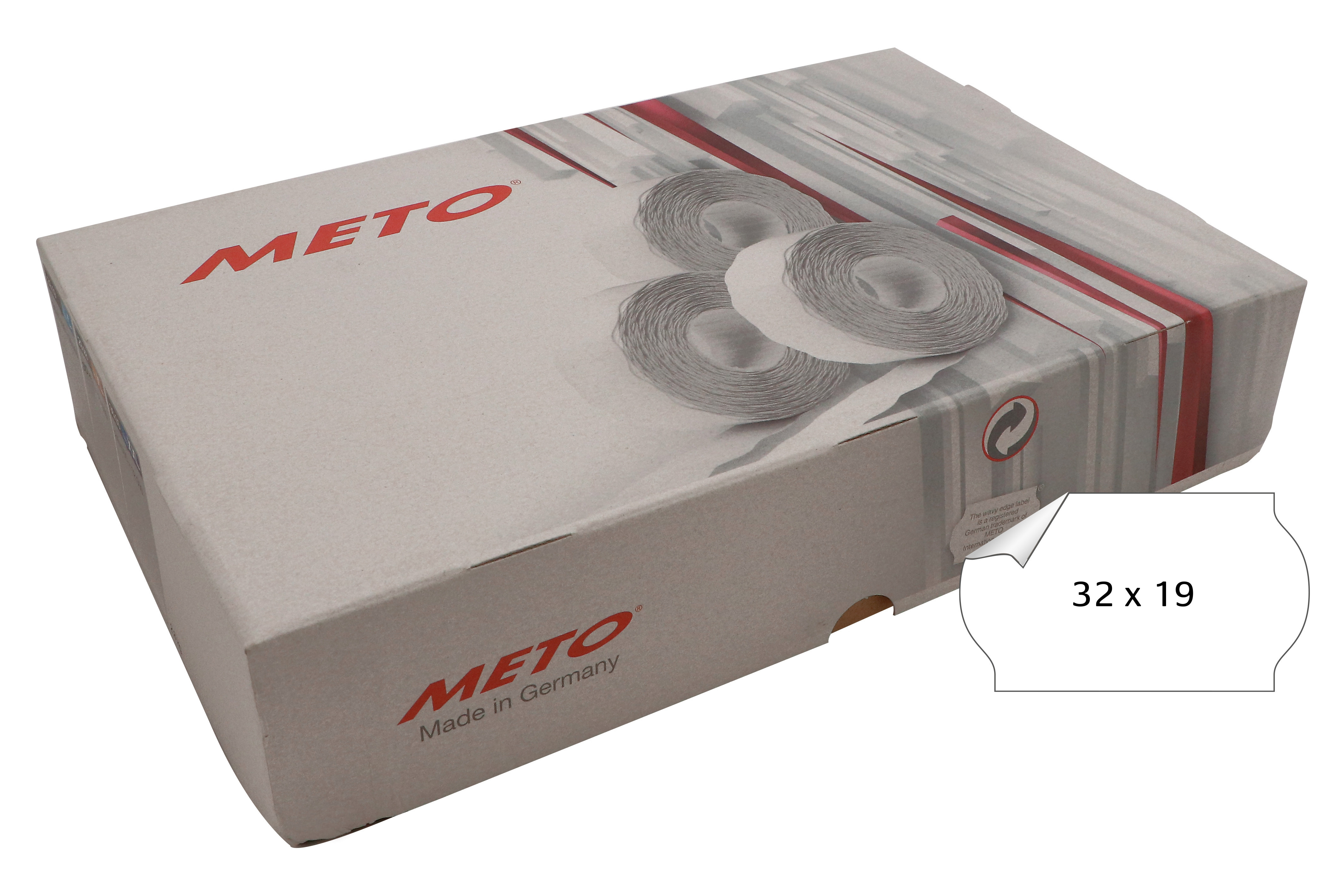 BildeMeto etikett avt 32x19 hvit (30rl/1000)