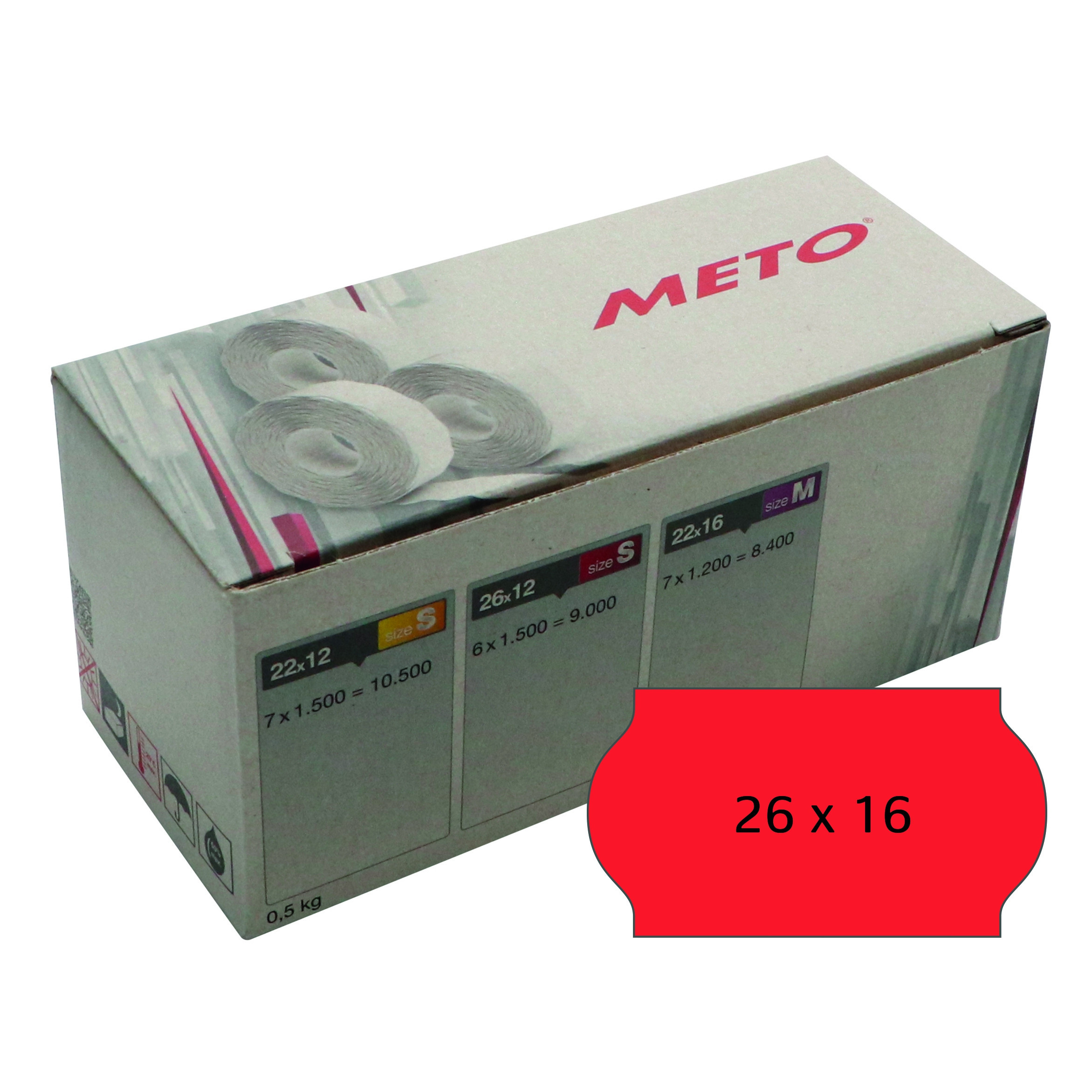BildeMeto etikett perm 26x16 rd (6rl/1200)