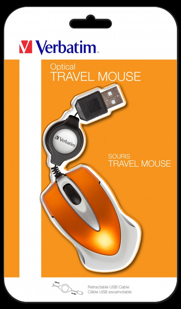 Optical Mini Travel Mouse USB Volcanic Orange