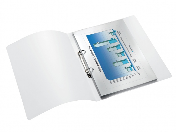 Ringperm Leitz WOW PP 2RR/25mm Hvit