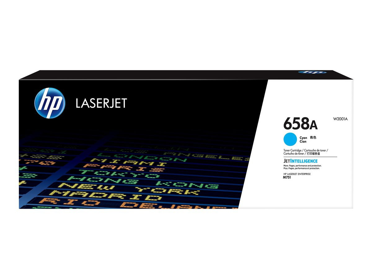 Color LaserJet 658A Cyan LaserJet Toner Cartridge 6K
