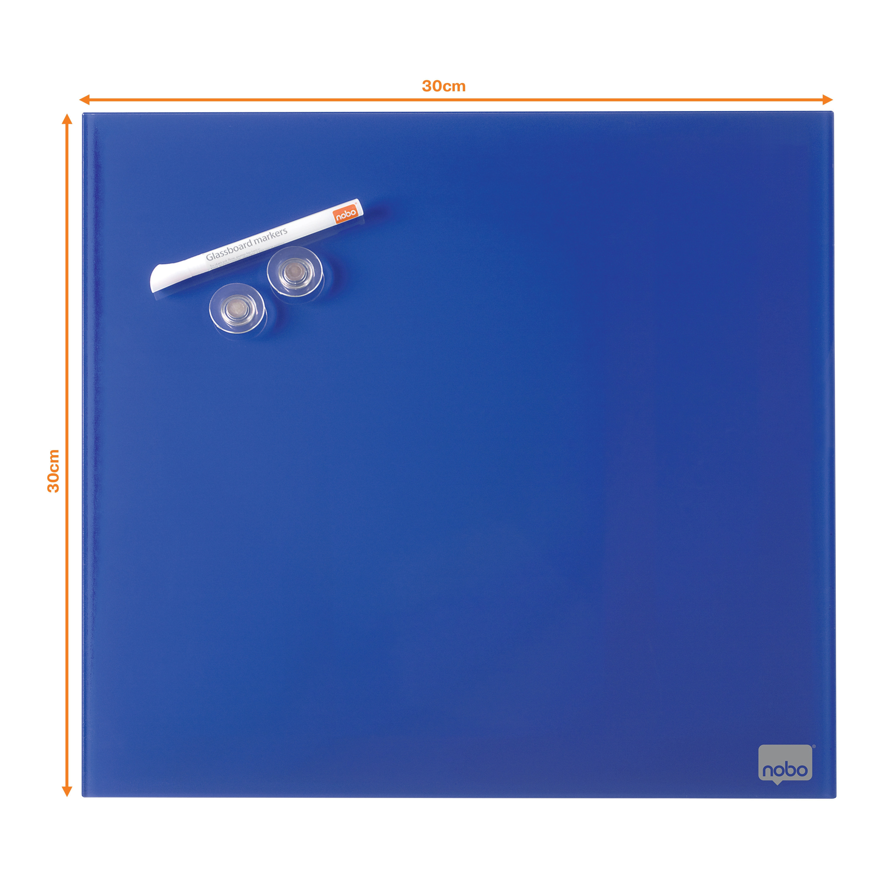Glasstavle Diamond Nobo 30x30cm bl