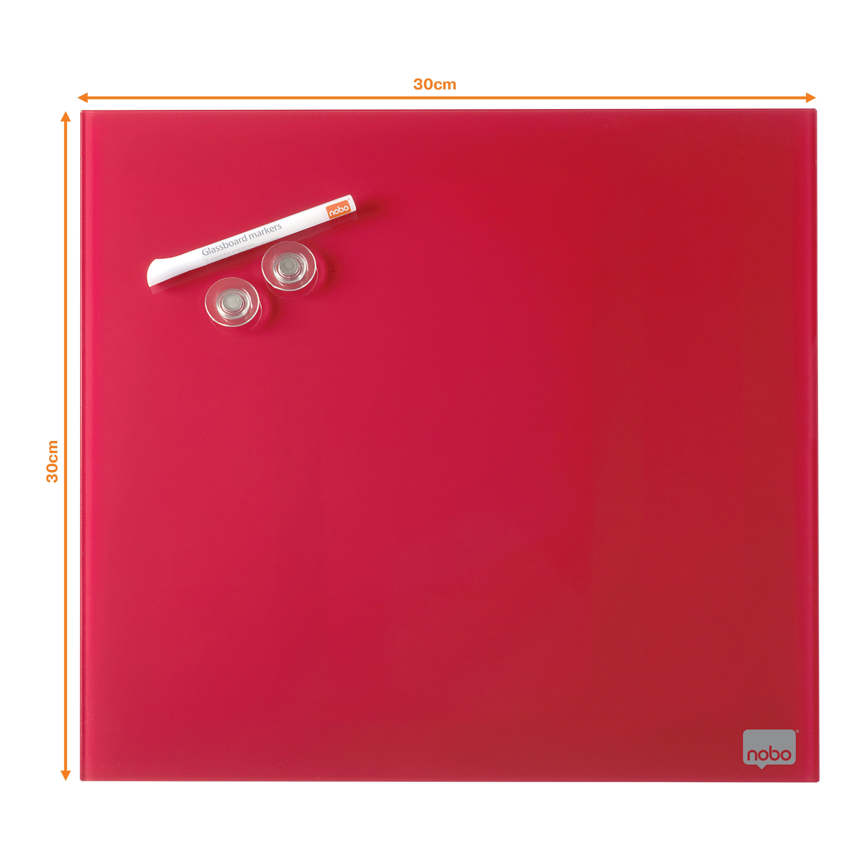 Glasstavle Diamond Nobo 30x30cm rd