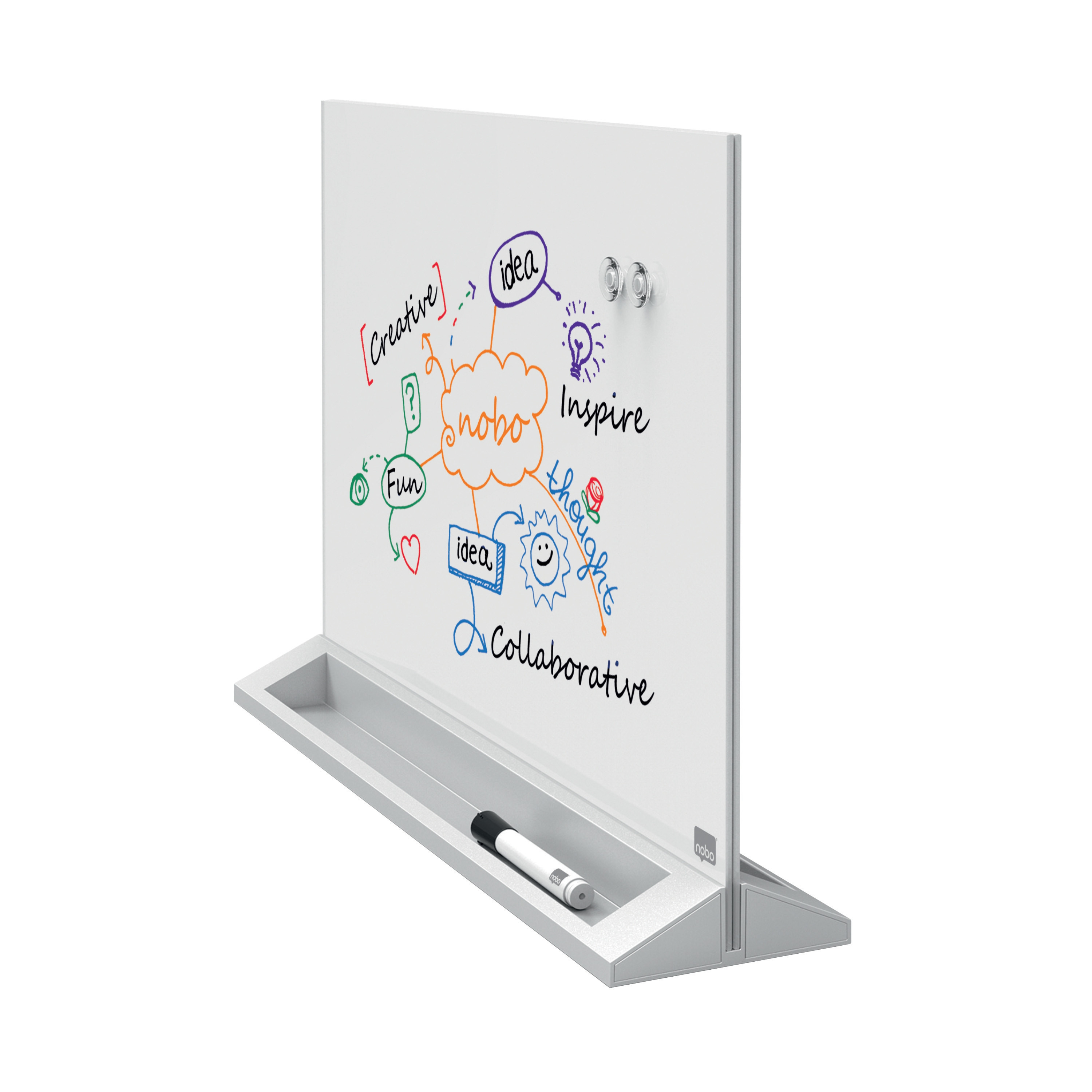 Skrivebordstavle Nobo Glass 58x44 cm