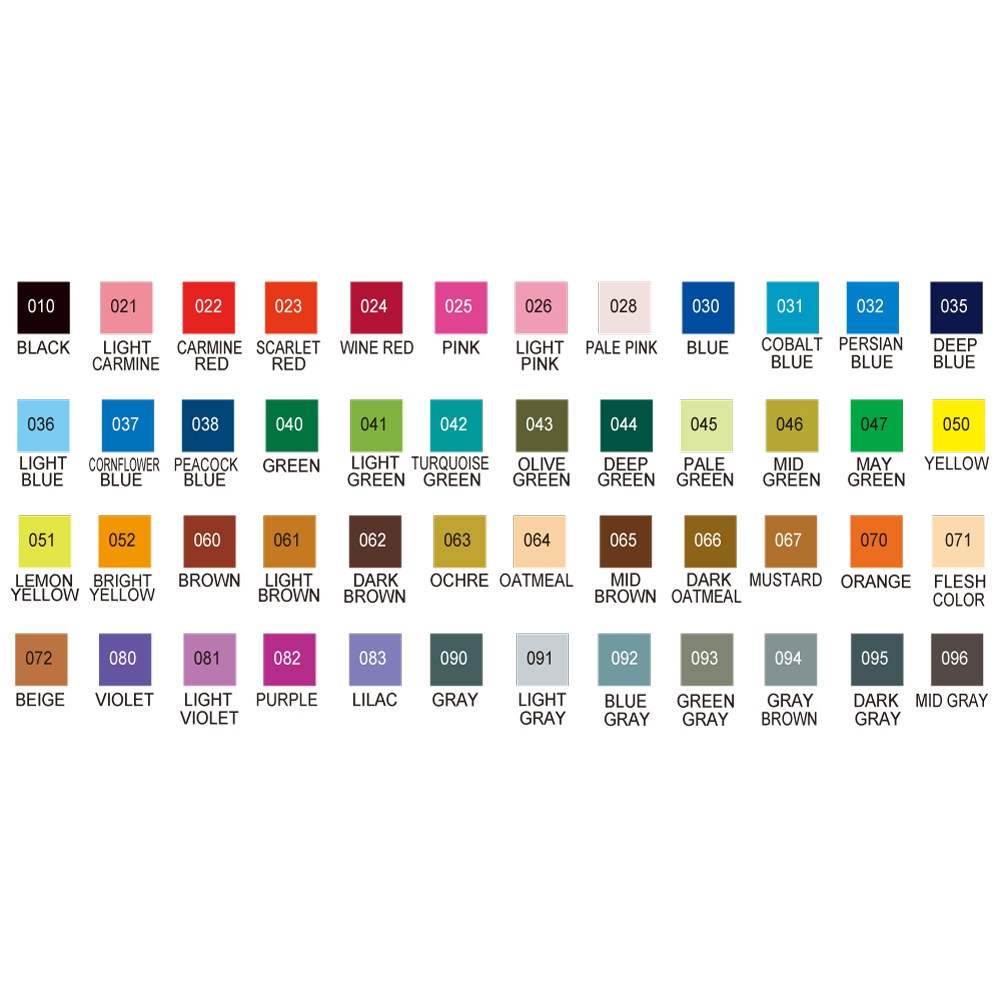 ZIG Akvarellpenn Clean Color Real Brush 48-sett