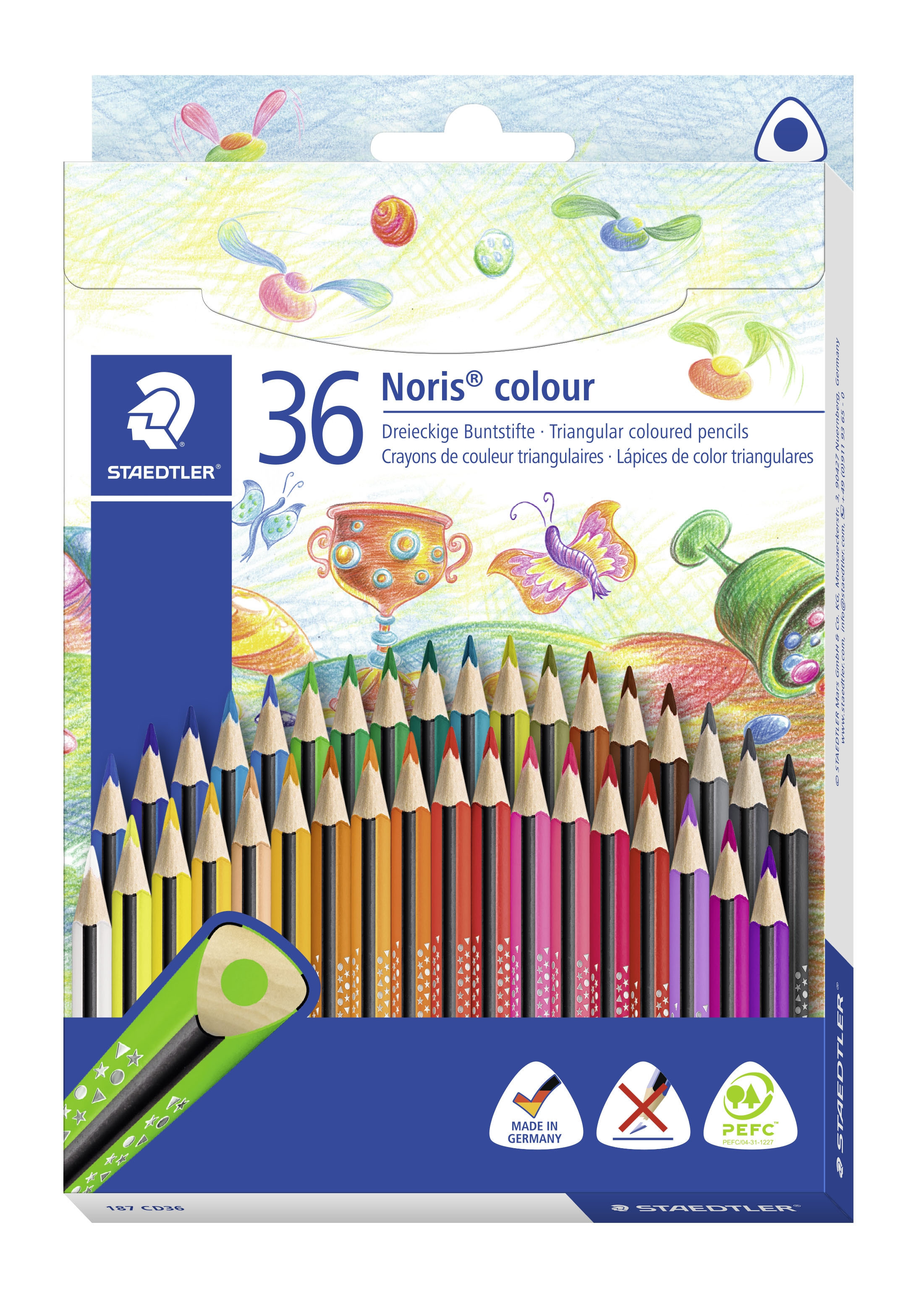BildeSTAEDTLER Fargeblyanter Noris Upcycled Wood trekant ass (36)