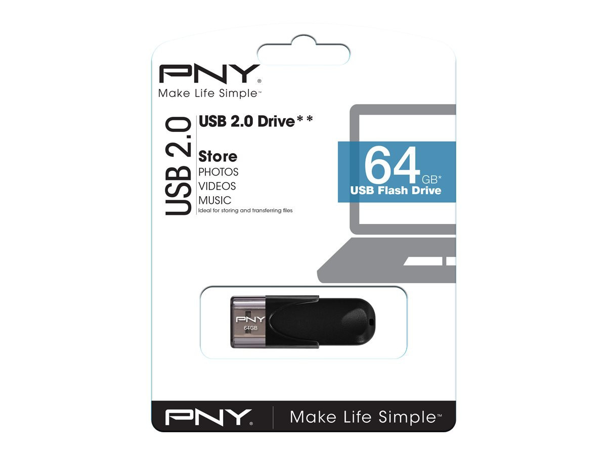 USB 2.0 Attache 4 64GB, Black
