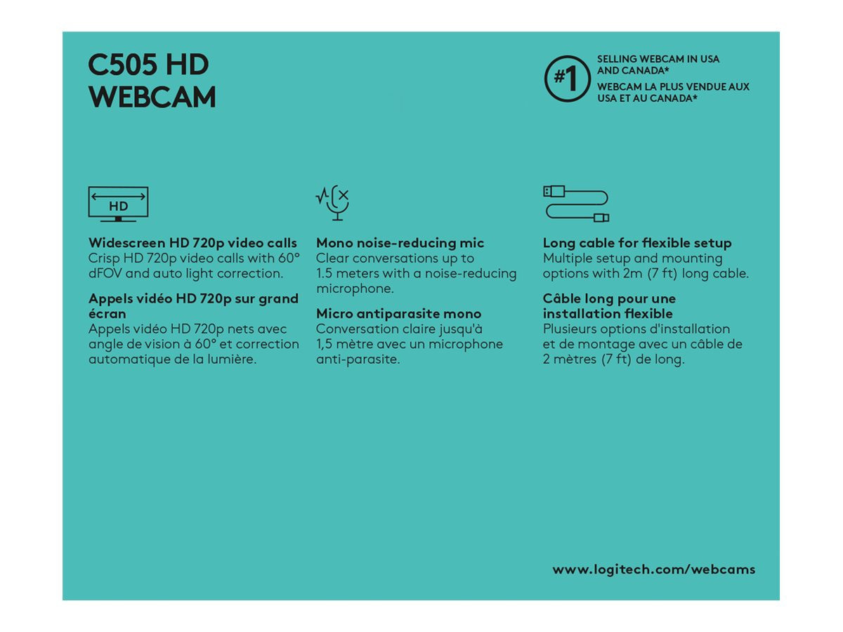 C505 HD Webcam, Black