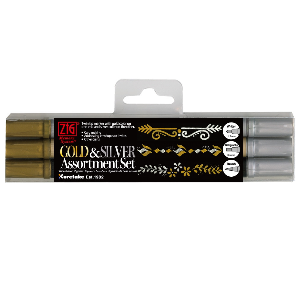 BildeZig Twin tip gold and silver 3-set