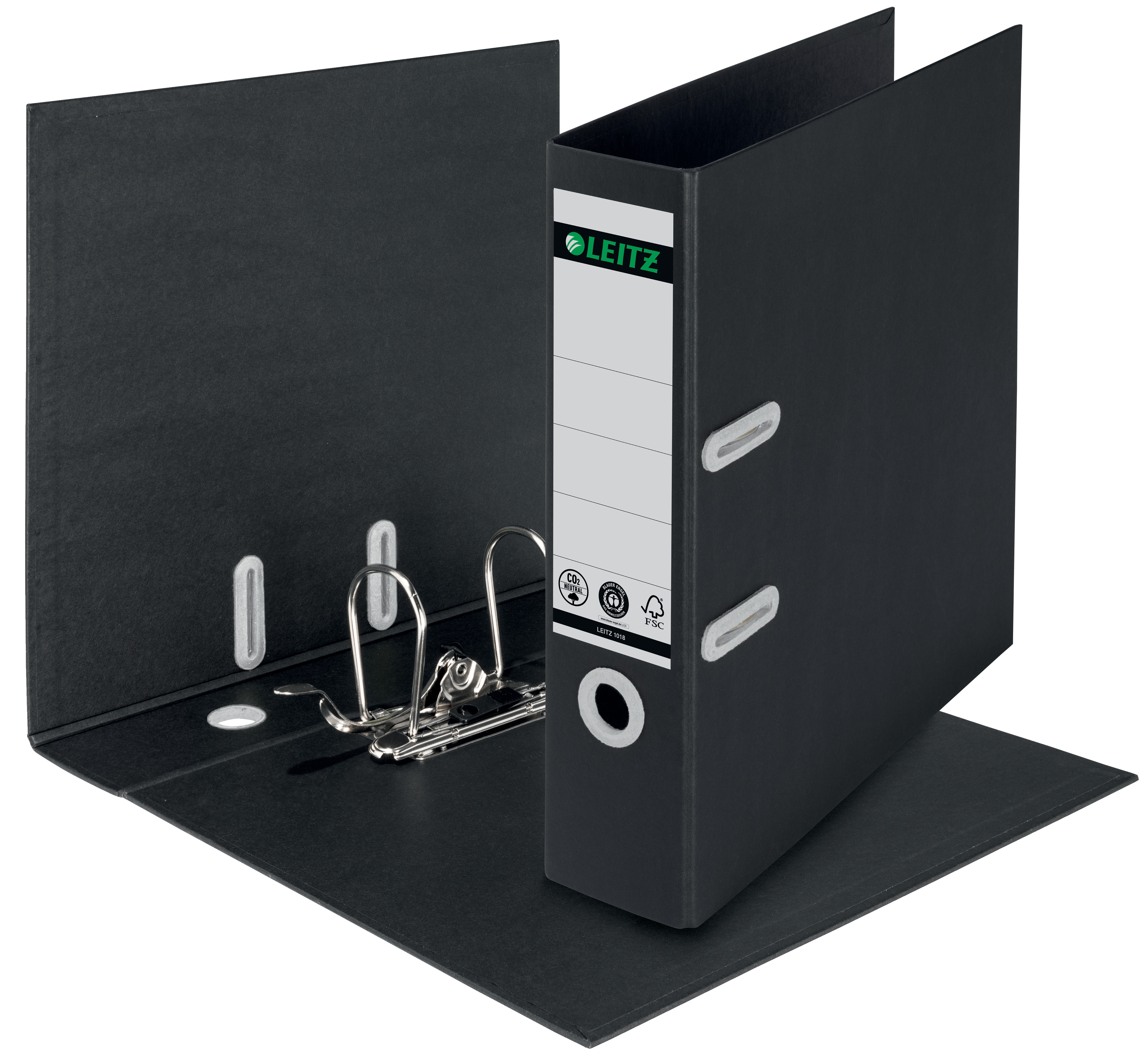 Brevordner Leitz Recycle A4/80mm Sort