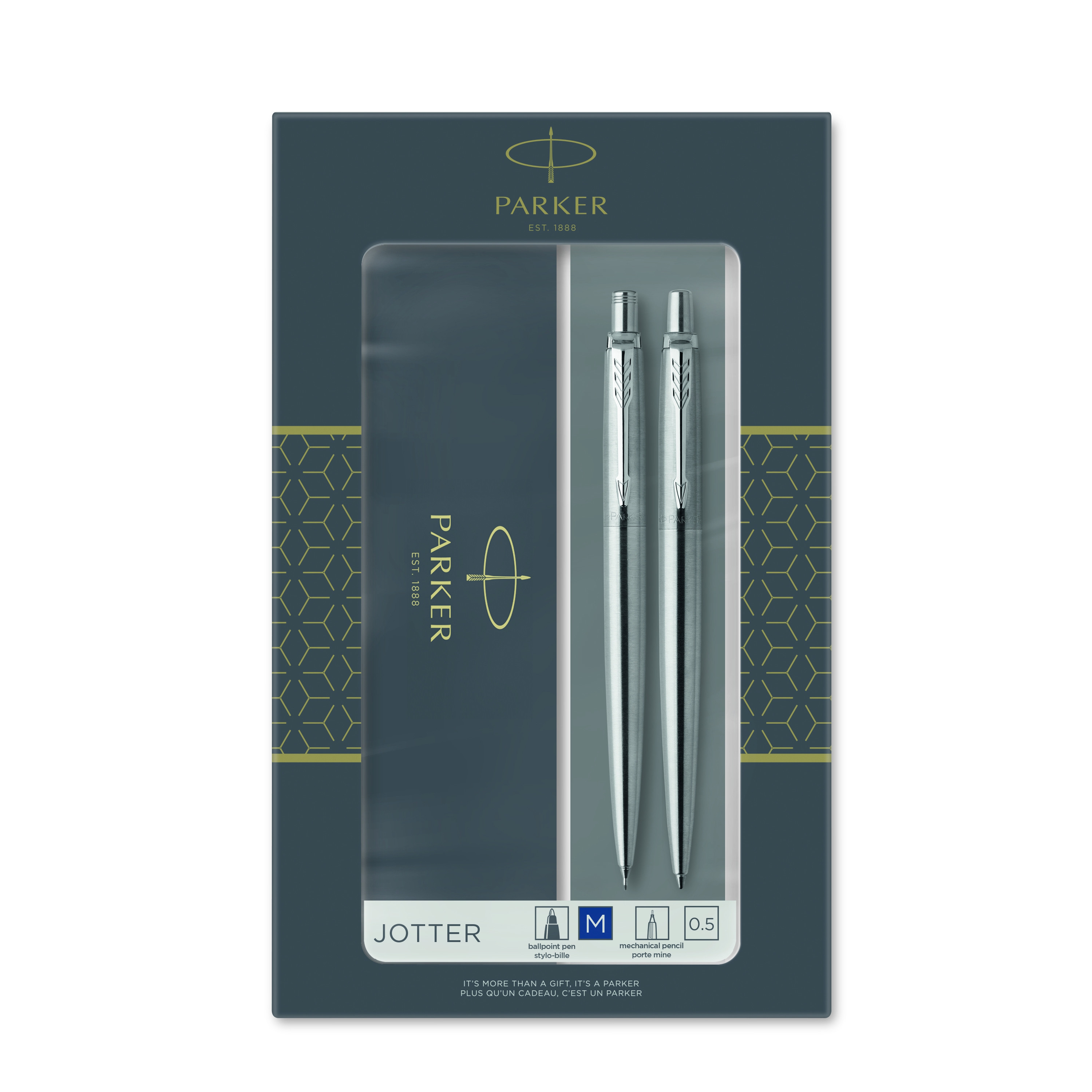 BildeParker Jotter 77% recycled Stainless Steel CT Duosett Gavepa