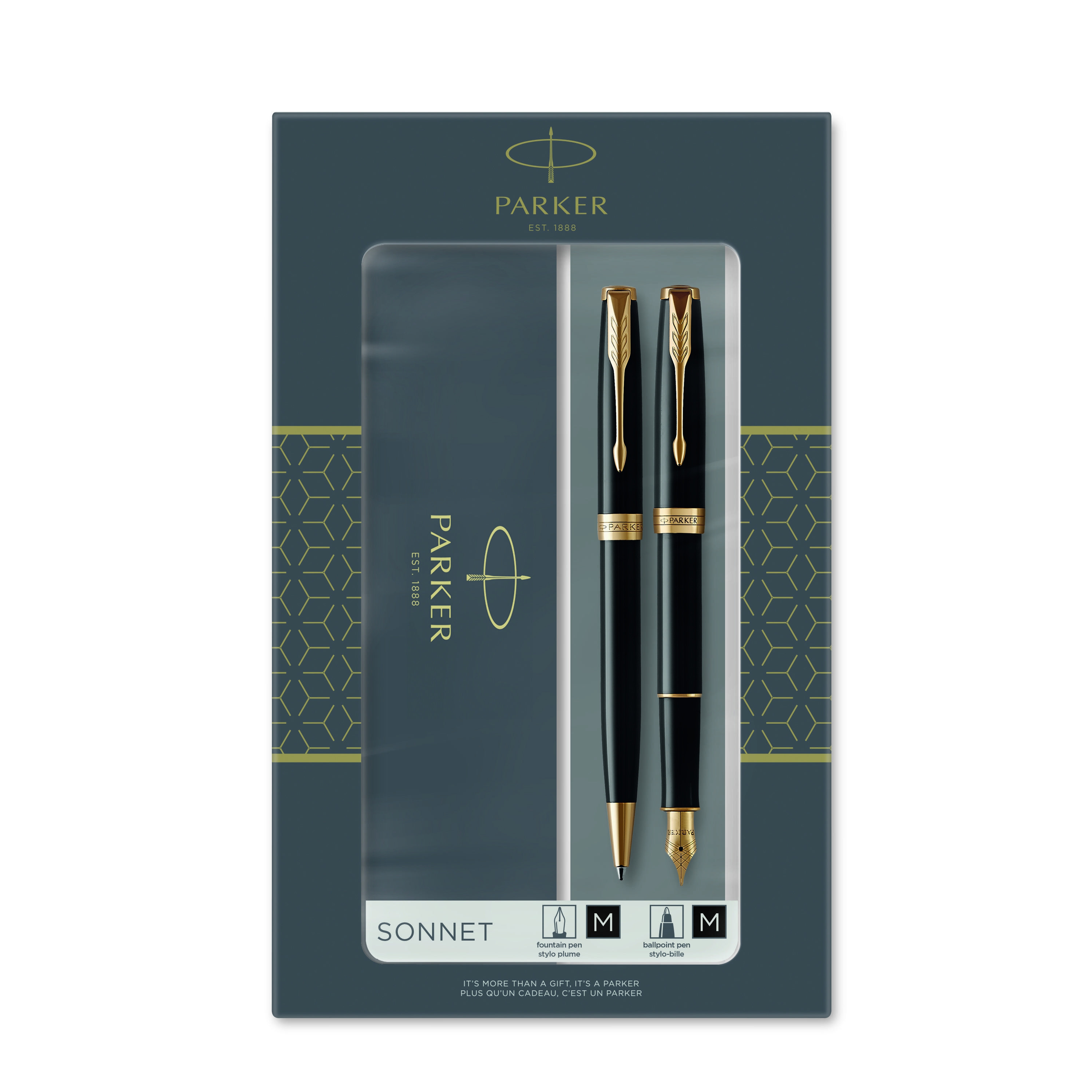 BildeParker Sonnet Svart GT Duosett BallPoint+FountainPen