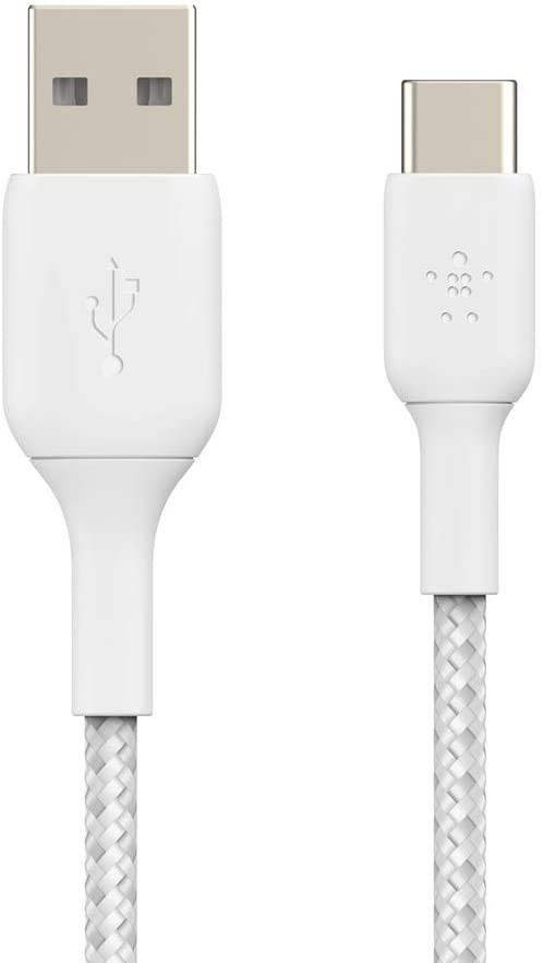 BildeBOOST CHARGE USB-A to USB-C Cable Braided, 1M, White