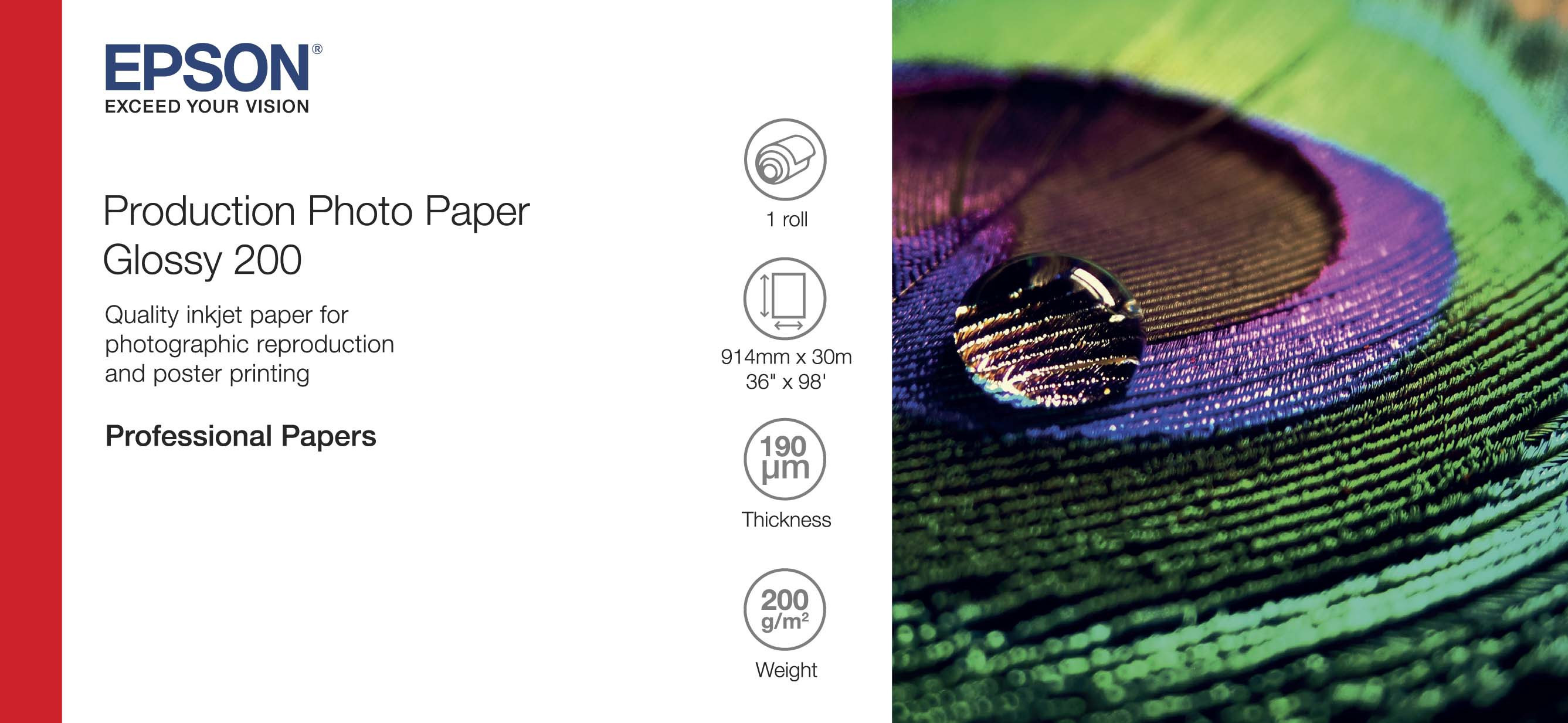 Bilde36'' Production Photo Paper Glossy 200g 30m