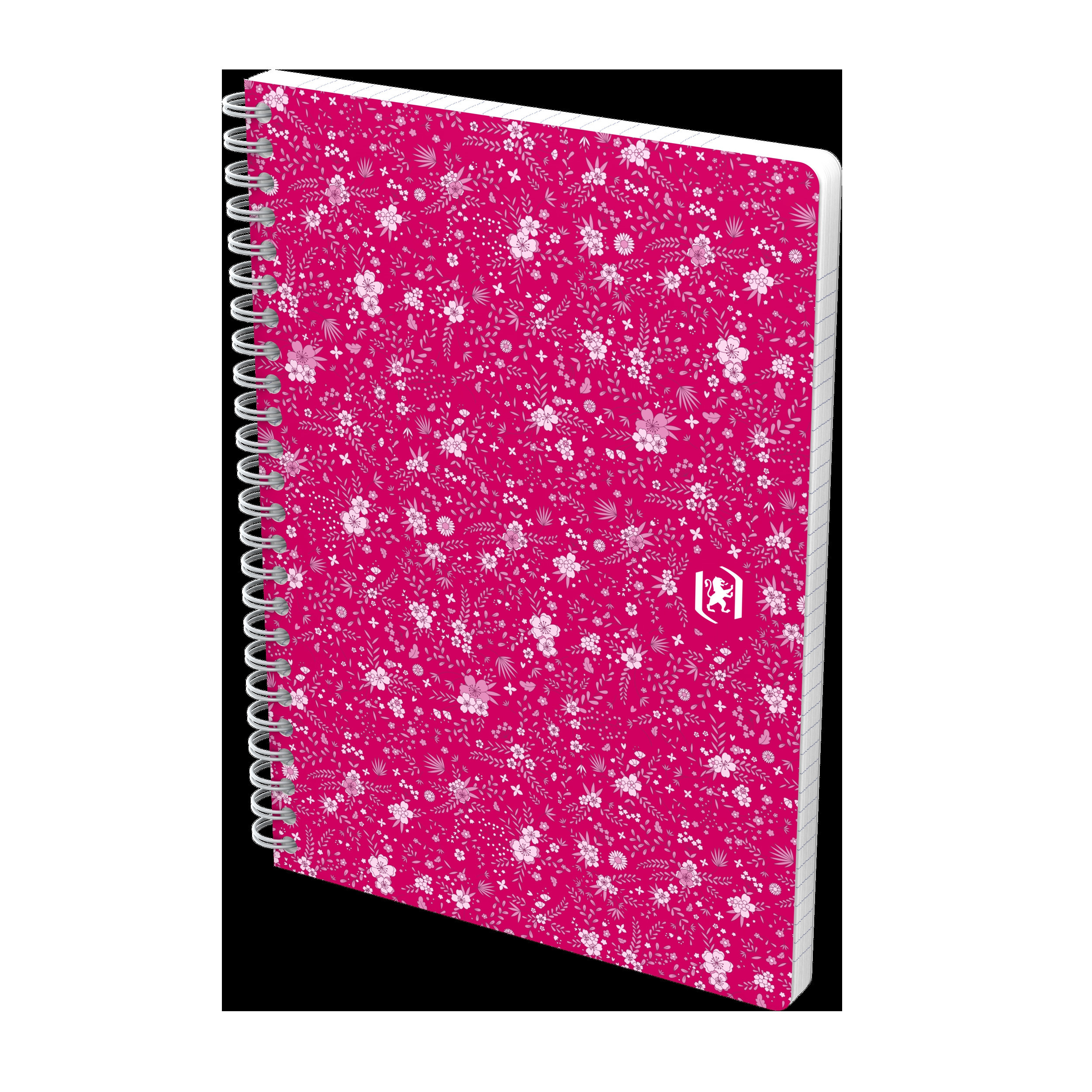 Oxford Floral Notatbok A5 Linjert 60 ark 90g ass.