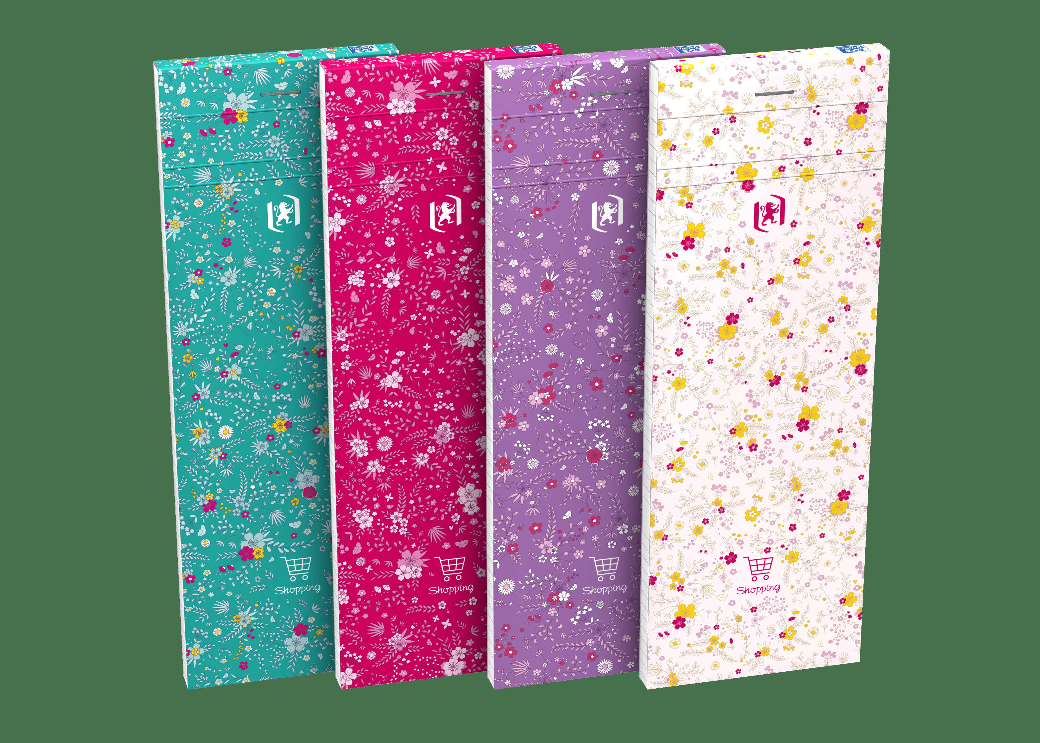 Oxford Floral Handleliste 80 ark 90g ass.