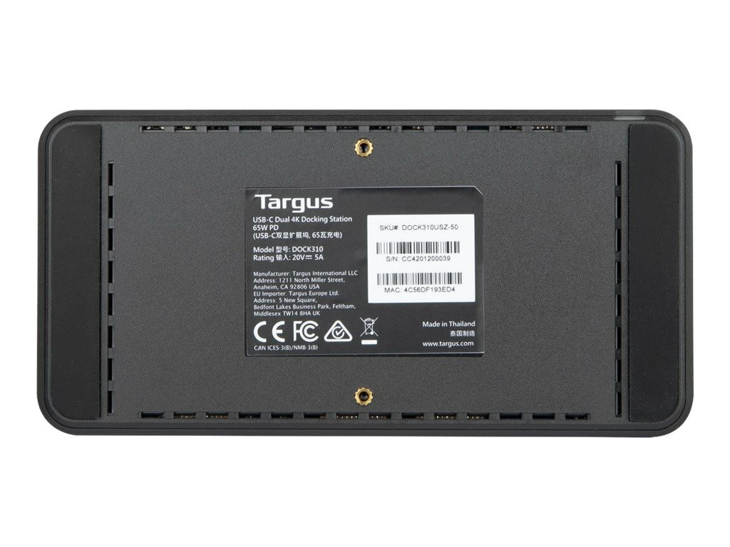 TARGUS USB-C Dual 4K dock with 65PD