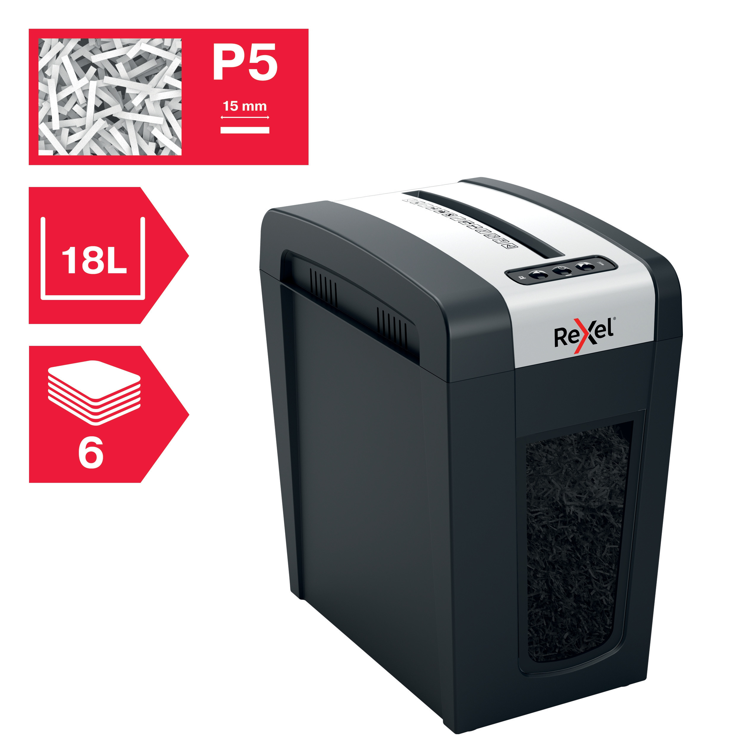 BildeMakuleringsmaskin Rexel Secure MC6-SL P5