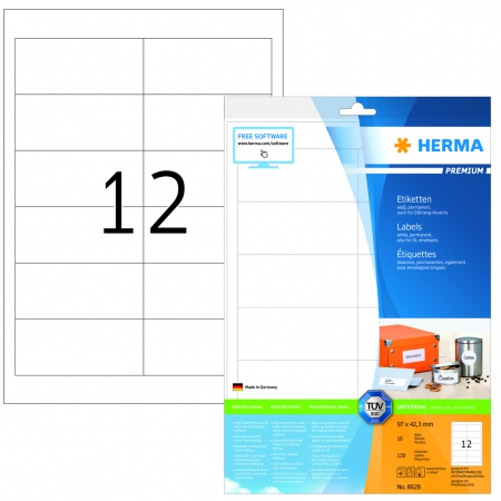 Herma Etiketter Premium A4 96,5x42,3 (10)