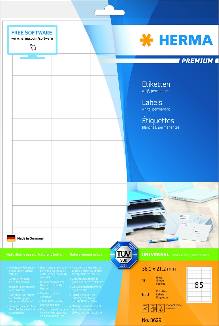 BildeHerma Etiketter Premium A4 38,1x21,2 (10)