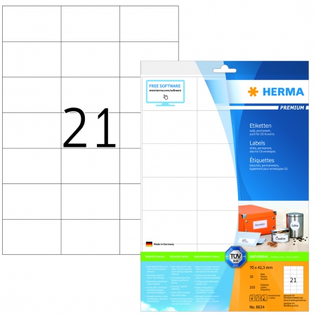 Herma Etiketter Premium A4 70,0x42,3 (10)