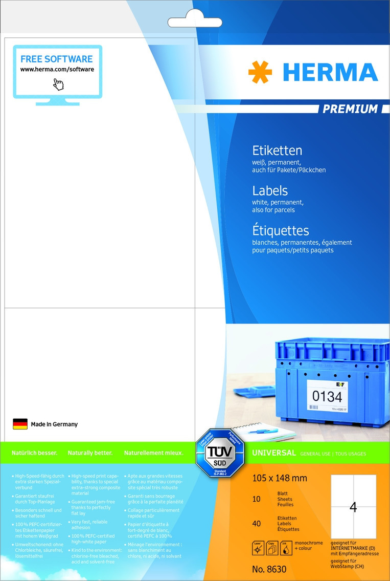 BildeHerma Etikett Premium A4 105x148 (10)