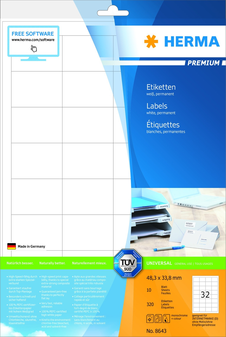 BildeHerma Etikett Premium A4 48,3x33,8 (10)