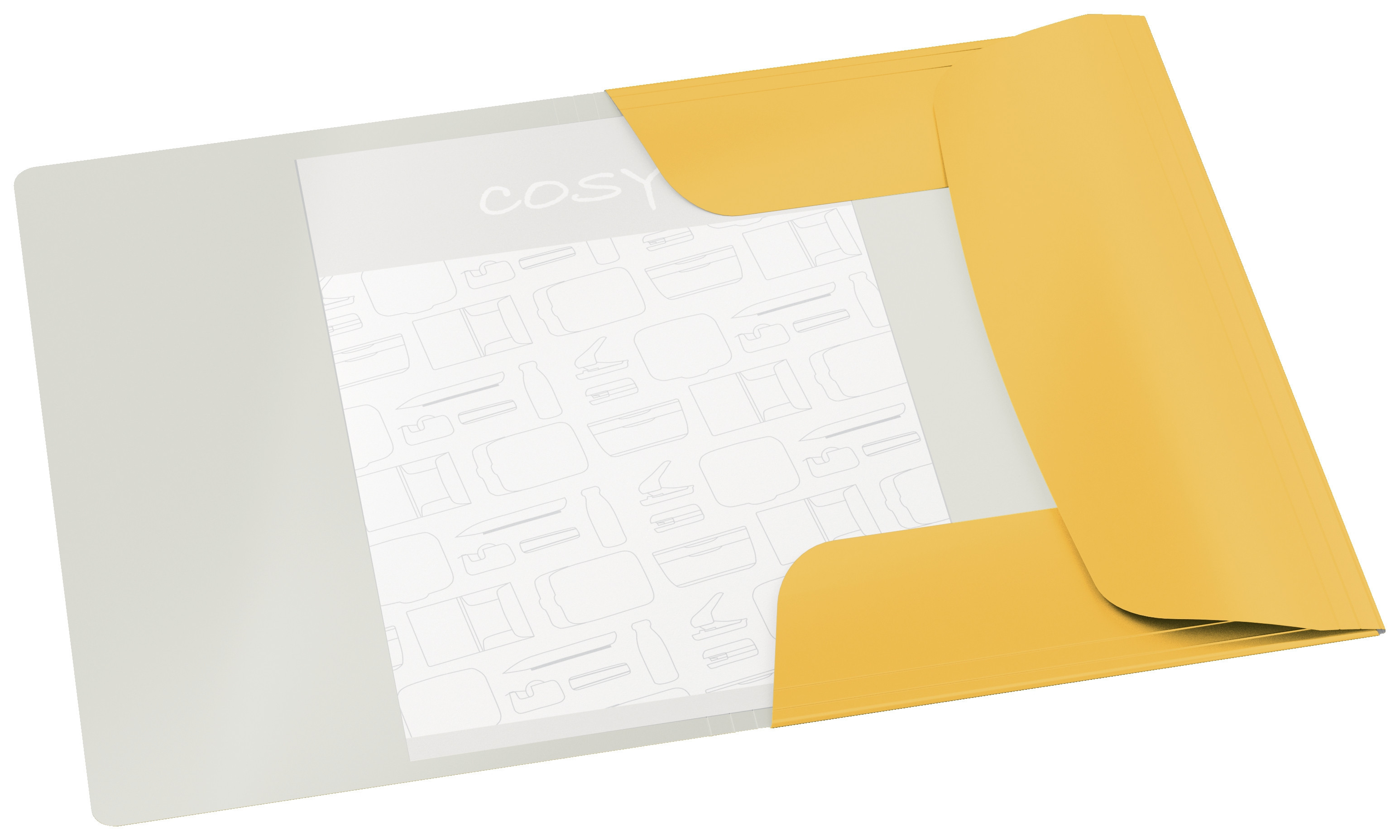 Strikkmappe kartong A4 Leitz Cosy Gul