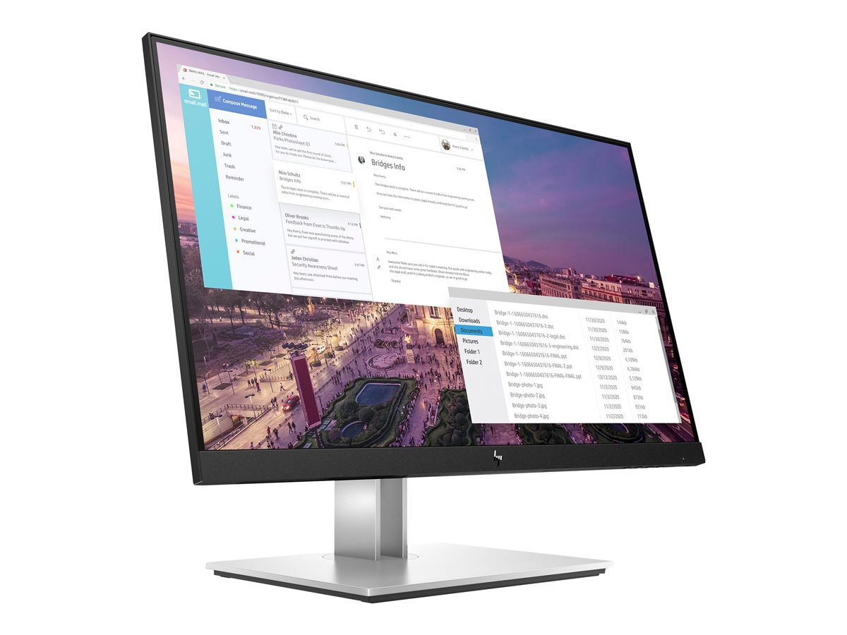 23'' HP Monitor E23 G4 FHD, Black/Silver