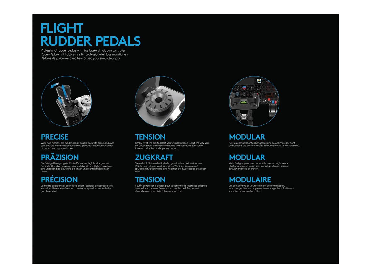 LOGI G Saitek PRO Flight Rudder Pedals