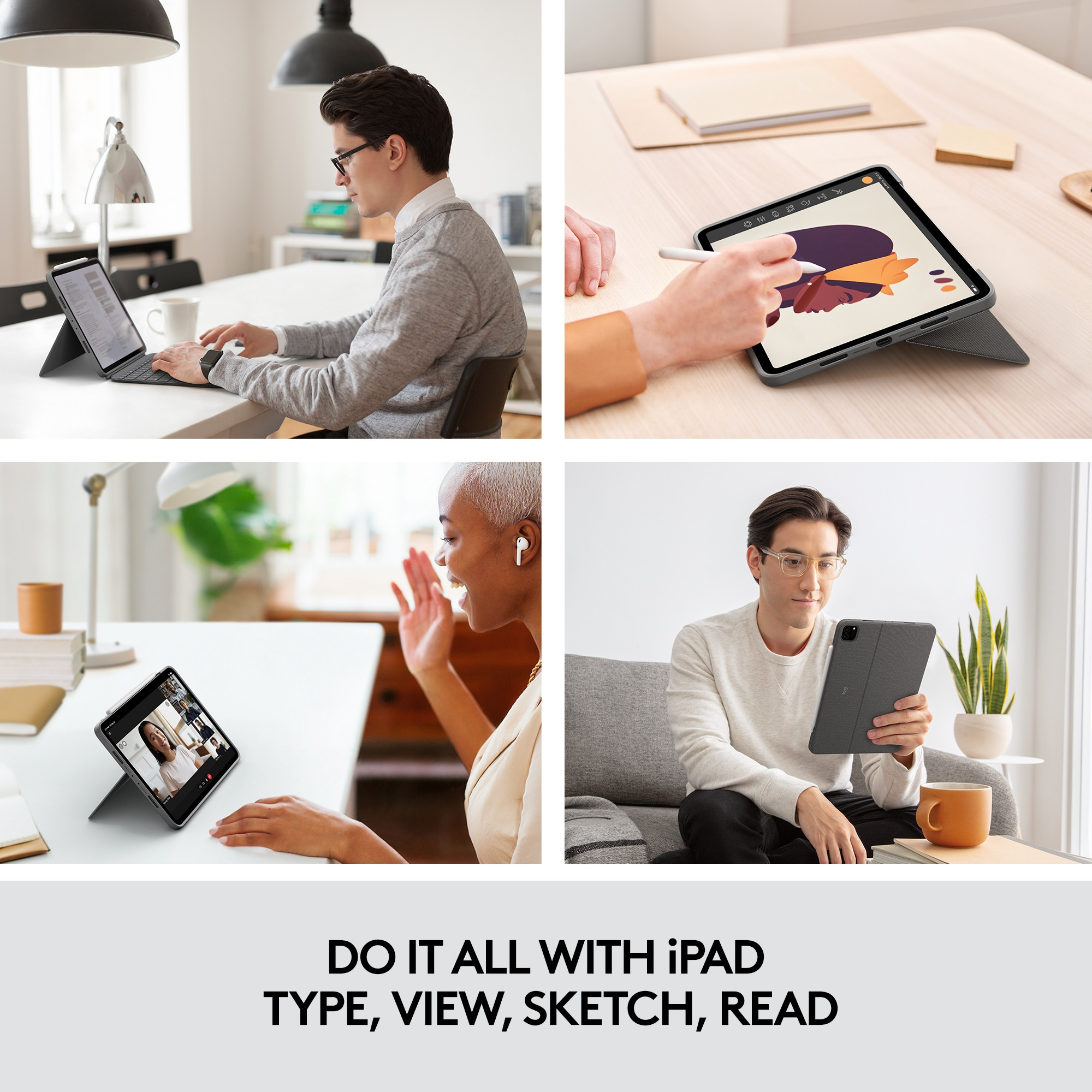 iPad Pro 11'' (1/2/3rd gen.) Combo Touch, Grey (Nordic)