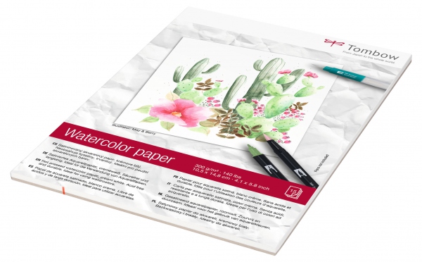 TOMBOW Akvarell tegneblokk A6 300 g/m²  kremhvit