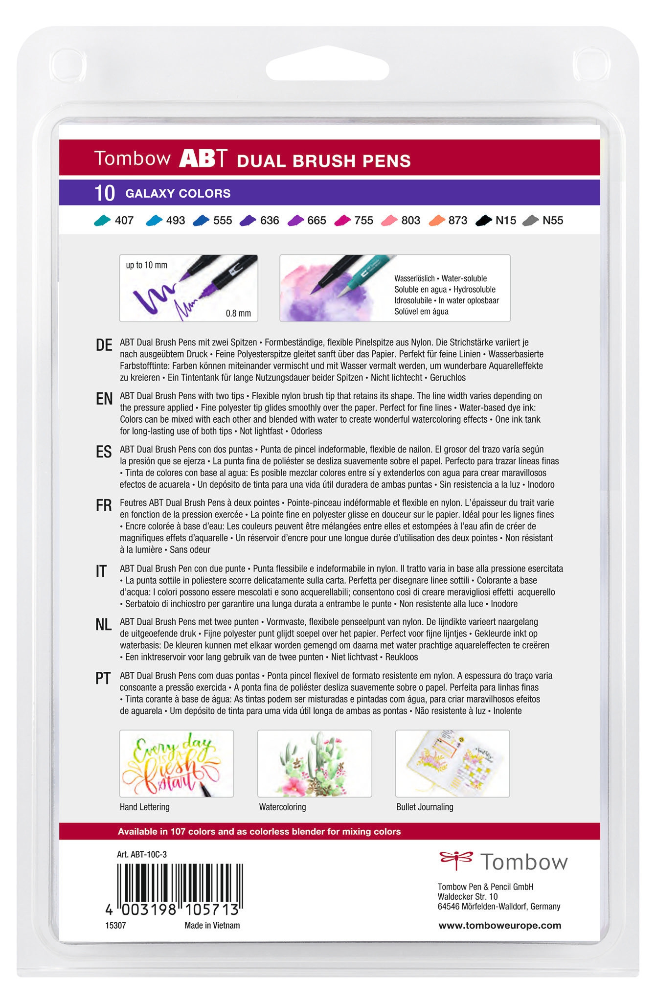 TOMBOW ABT Dual Brush Galaxy Farger (10)